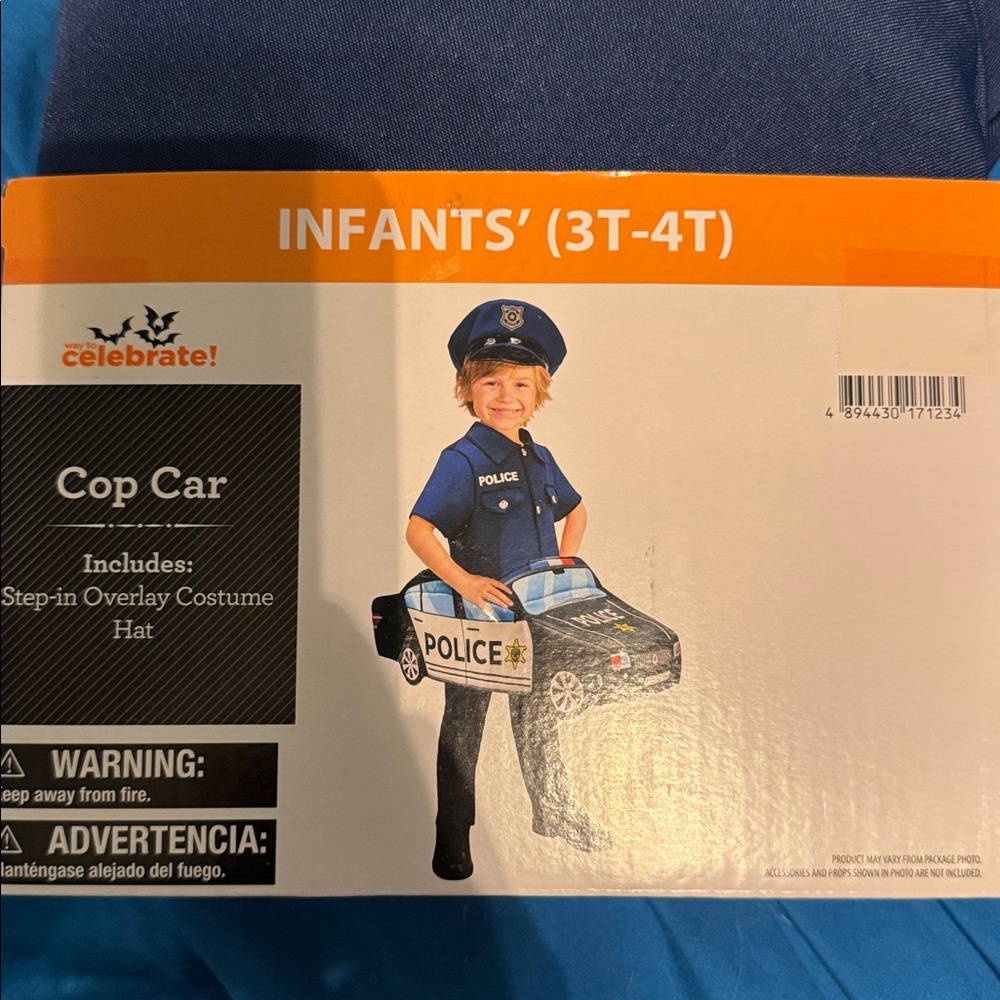 Infant Police Officer Costume with Car